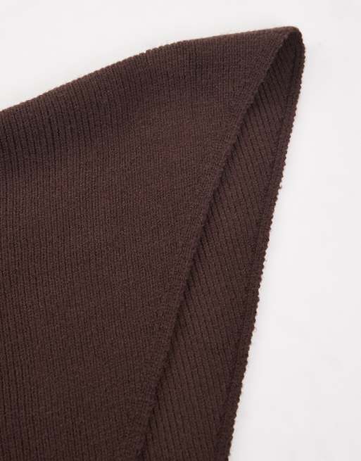 Pieces triangelscarf i brun, 3 av 3