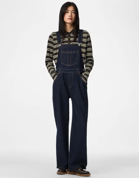Pieces Trousers in dark blue denim - view 1