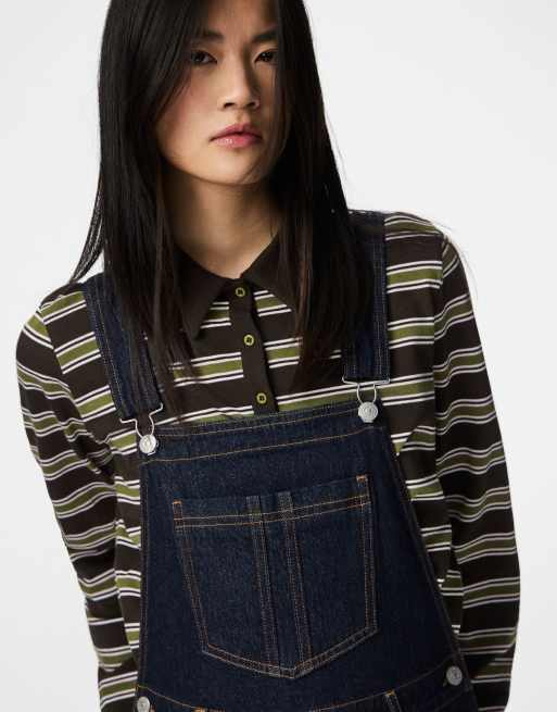Pieces Trousers in dark blue denim, 4 of 5