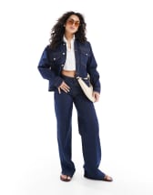 ASOS DESIGN throw-on formal coat in cream