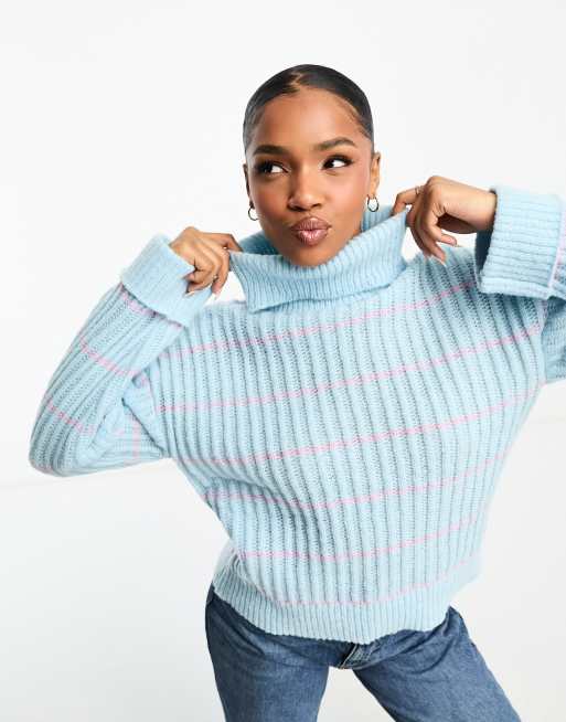 Striped turtleneck cheap sweater