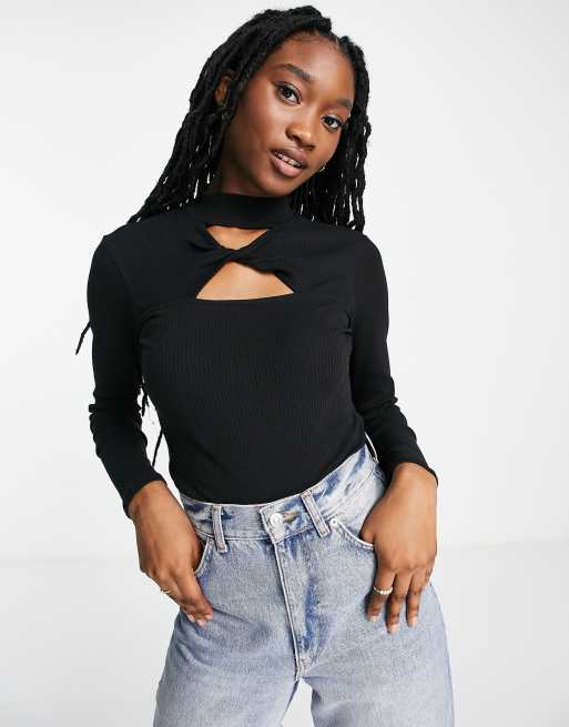 Cut Out Ribbed Top
