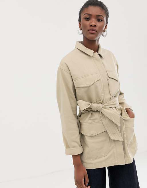 Belted on sale utility jacket