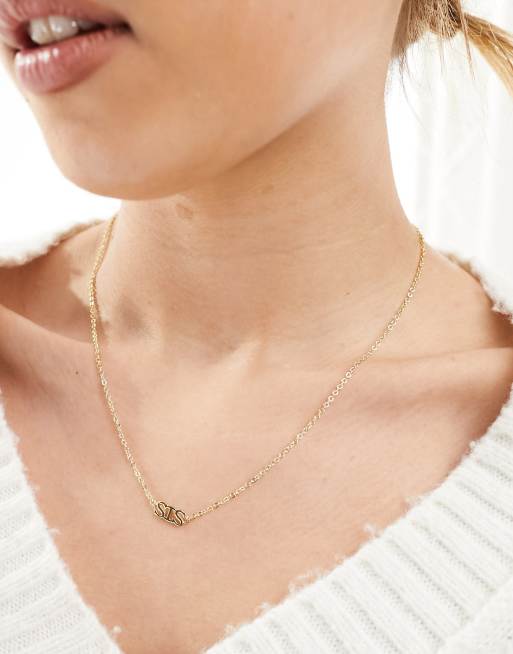 Pieces – Valentin – Presentask med guldfärgat halsband med 