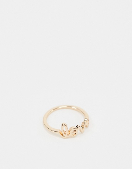 Pieces love ring in gold
