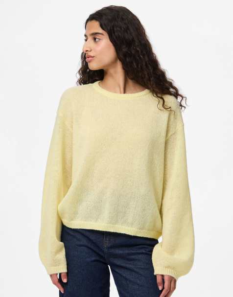 Pieces – Vaniljfärgad, stickad pullover - view 1