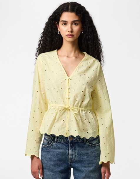 Pieces – Vaniljvit blus - view 1