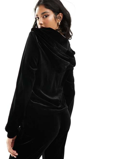 Velvet tracksuit shop womens black