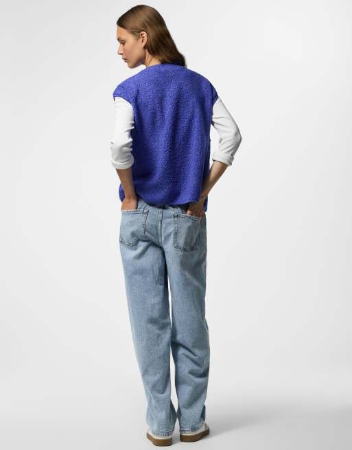 Pieces vest in felblauw, 2 van 7
