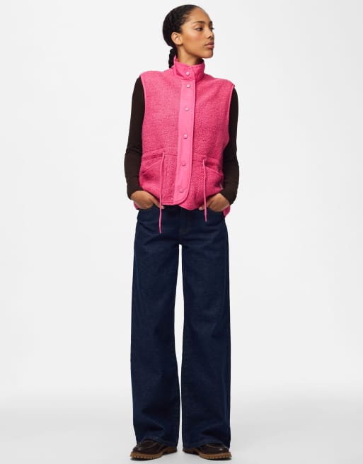 Pieces vest in knalroze, 3 van 7