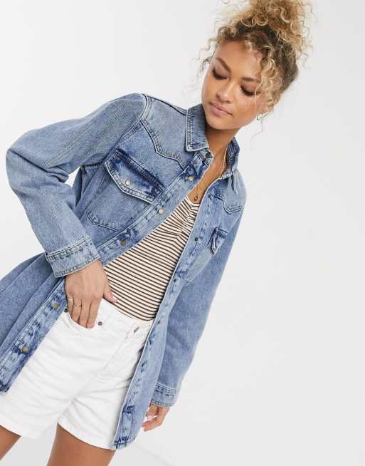 Veste en jean a nouer new arrivals