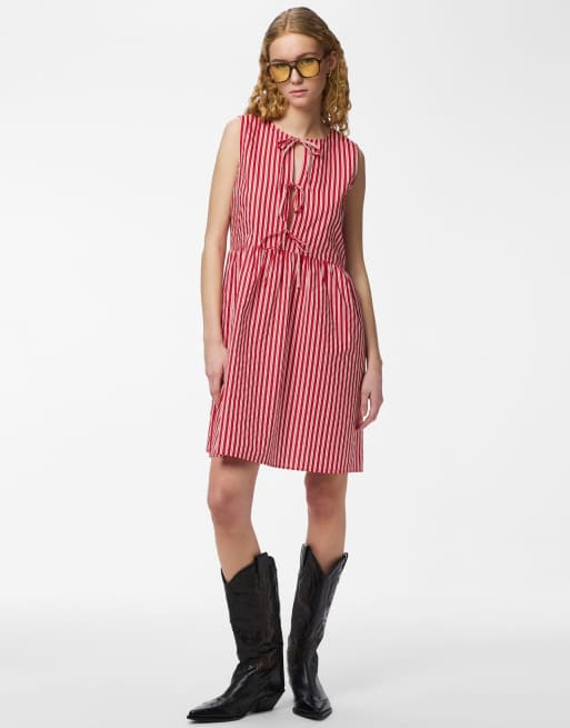 Pieces - Vestito corto color adrenalina