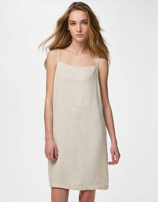 Pieces - Vestito corto color betulla