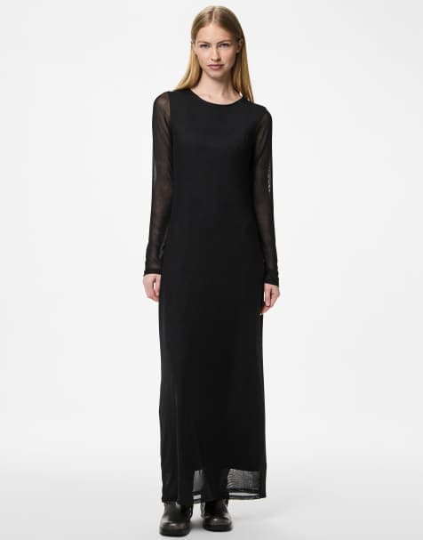 Pieces - Vestito lungo nero - view 1