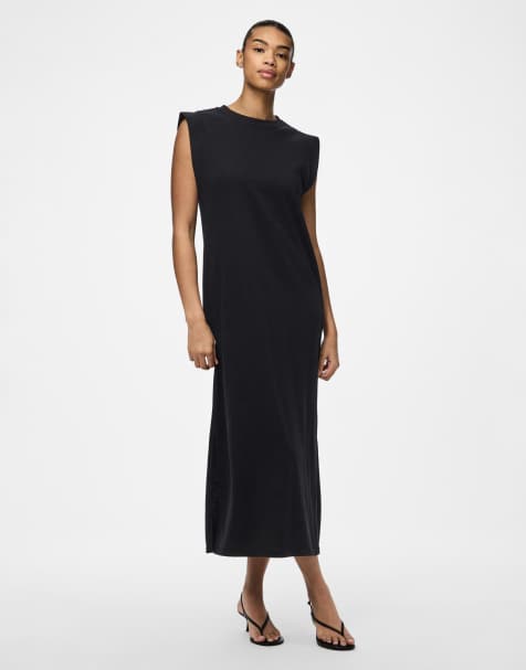 Pieces - Vestito midi nero - view 1