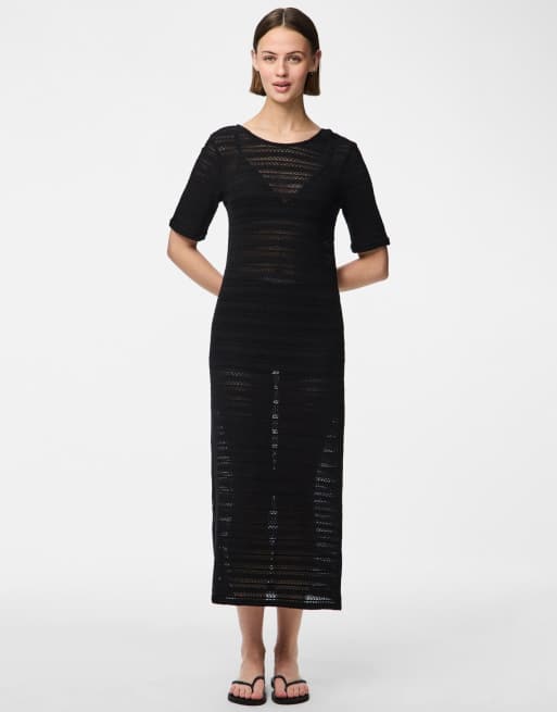 Pieces - Vestito midi nero