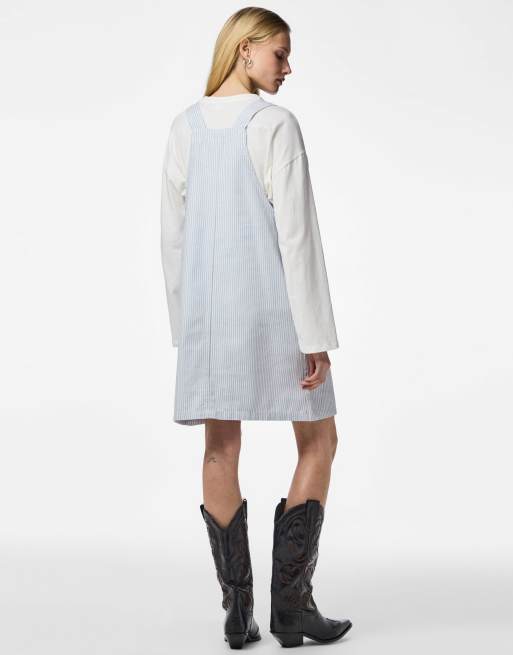 Pieces - Vestito scamiciato azzurro, 2 di 4