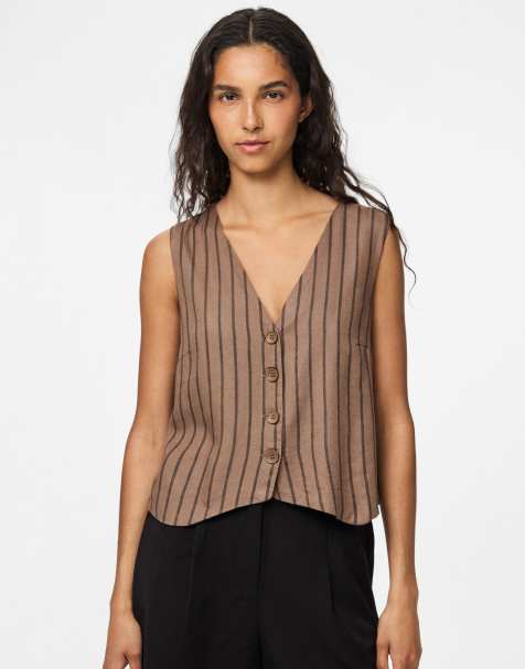 Pieces Waistcoat in falcon