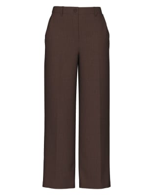 Pieces - Weite Hose in Morchelbraun-Brown