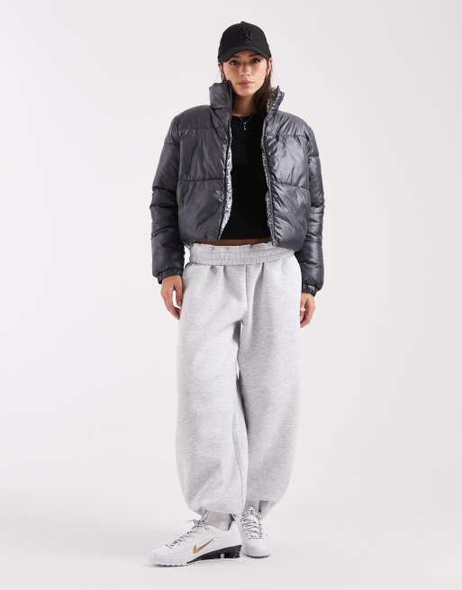 Pieces – Wendbare Steppjacke mit farblich abgestimmtem Leopardenmuster, 2 von 4
