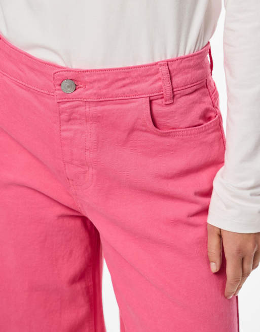 Pieces – Wide-Fit-Jeans in Rosa, 5 von 5