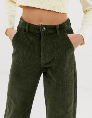topshop green corduroy trousers