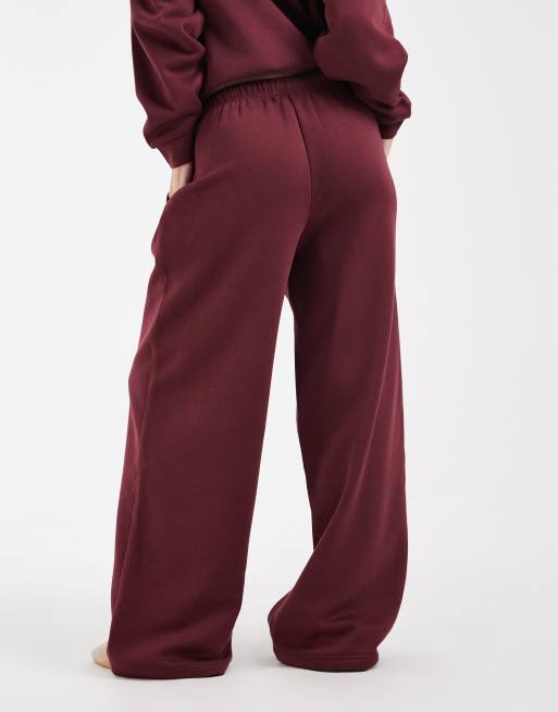 Pieces Wide-Leg-Jogger als Kombiteil in Burgunderrot, 5 von 5