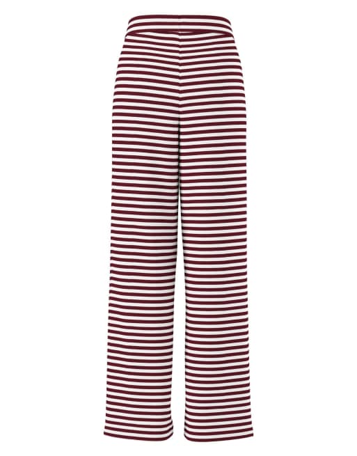 Pieces wide-leg pants in tawny port, 7 of 7