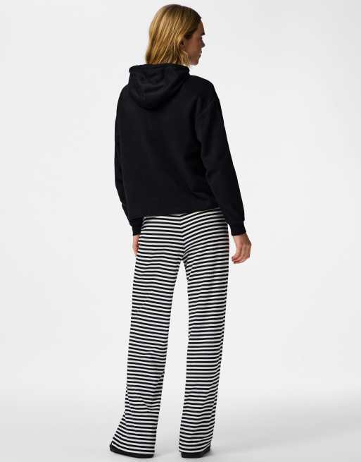 Pieces Wide-leg trousers in black 1, 2 of 7