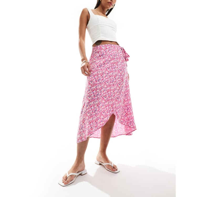 Pink midi skirt asos best sale