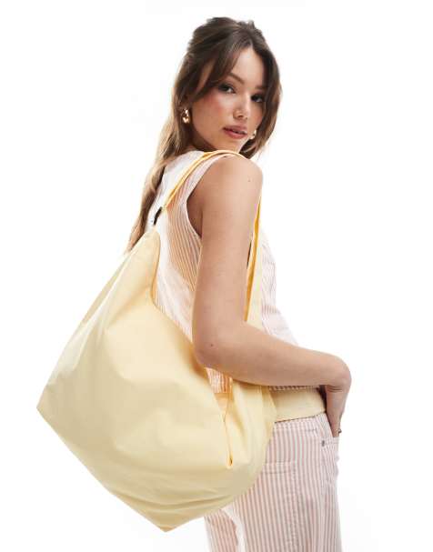 Pieces XL bumbag in pale banana - view 1