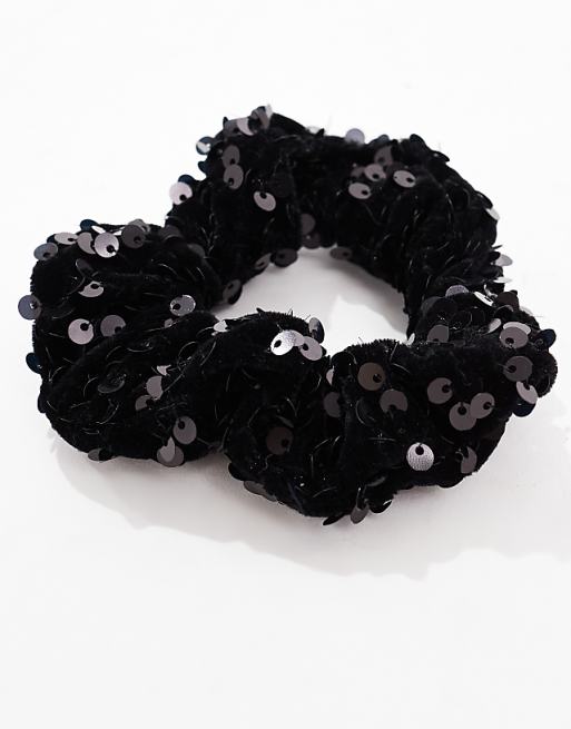 SEQUIN SCRUNCHIE BLACK SEQUIN SCRUNCHIE BLACK