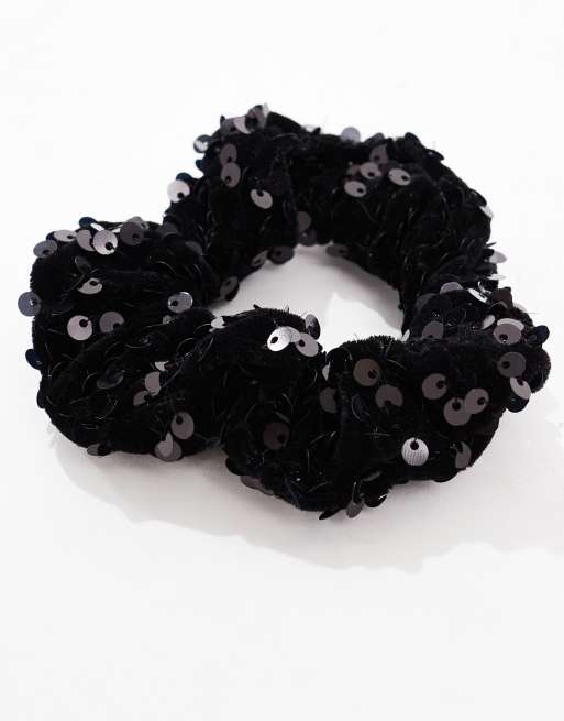 SEQUIN SCRUNCHIE BLACK