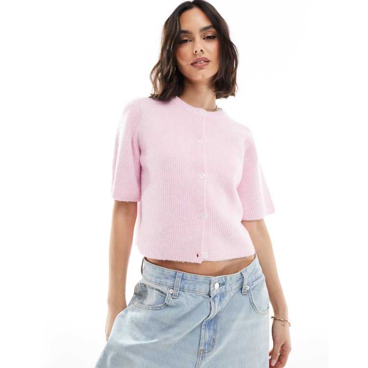 Feetje grof gebreid vest The Magic is in You roze
