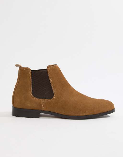 Pier One Bottines chelsea en daim Beige ASOS