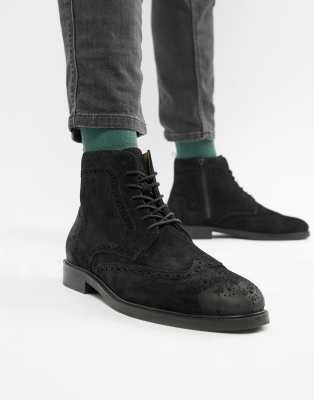 the suede brogue boot