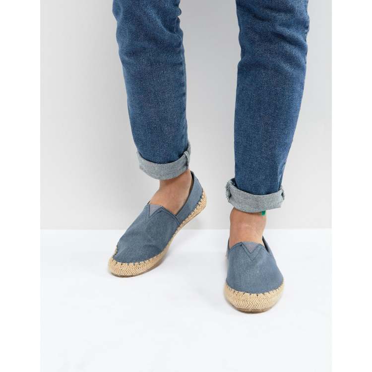 Pier One Espadrilles in tela blu navy ASOS