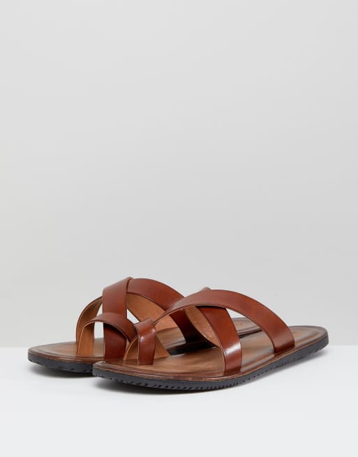 Pier One leather sandals in tan