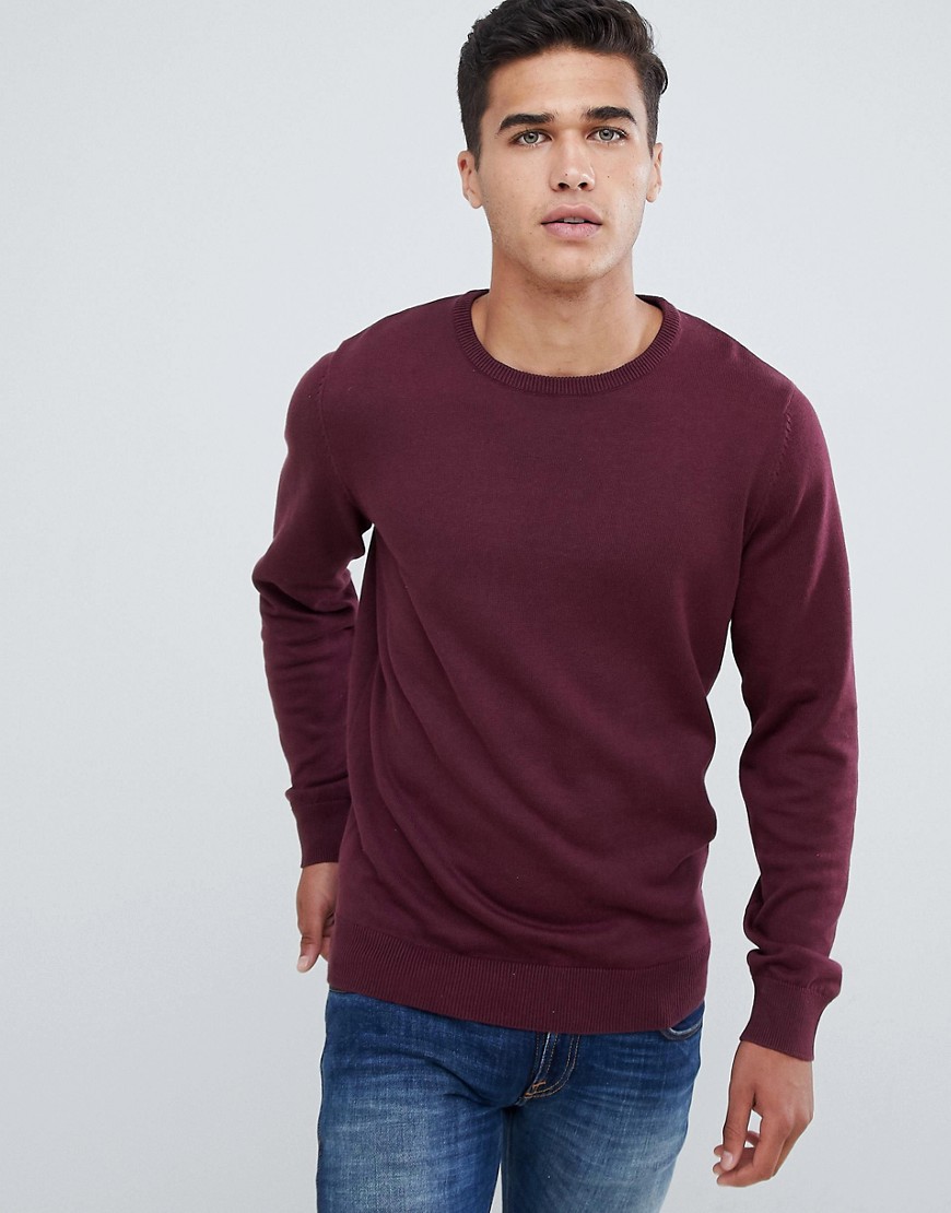 Pier One - maglione girocollo bordeaux-rosso