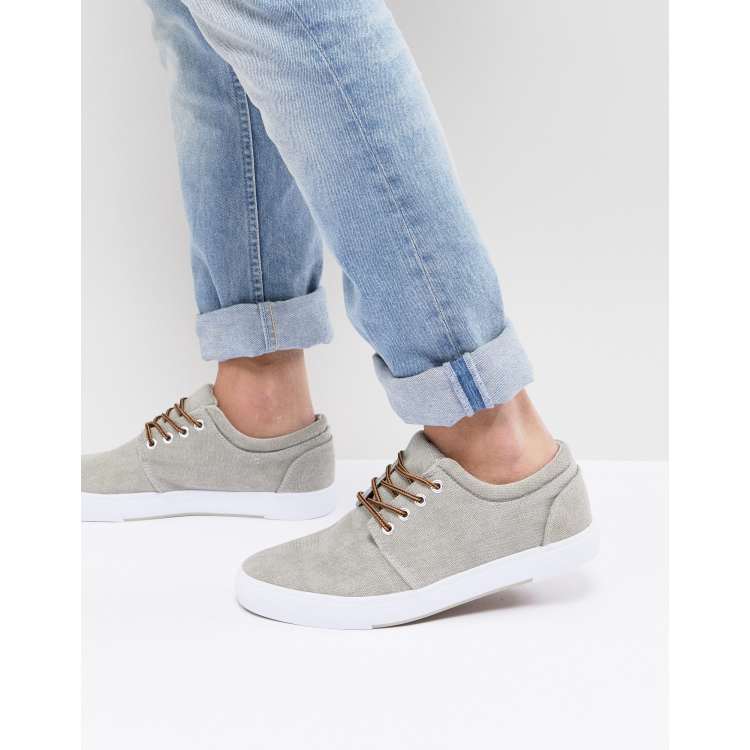 Pier One Scarpe di tela grigie ASOS