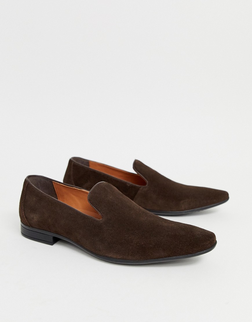 Pier One slipper loafers in brown suede