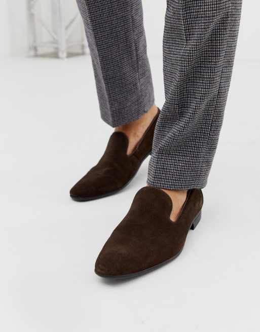 Pier One slipper loafers in brown suede