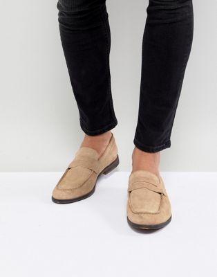Pier One suede loafers in beige | ASOS