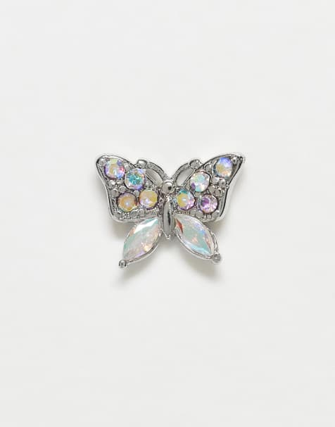 Piercing labret con diseño de mariposa con gemas de Kingsley Ryan - view 1