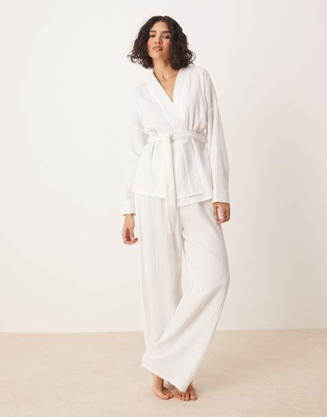 Pijama blanco extragrande de Luna - view 1