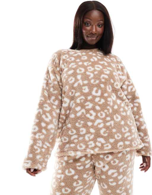Pijama color topo de sherpa suave de Loungeable Curve, 4 de 4