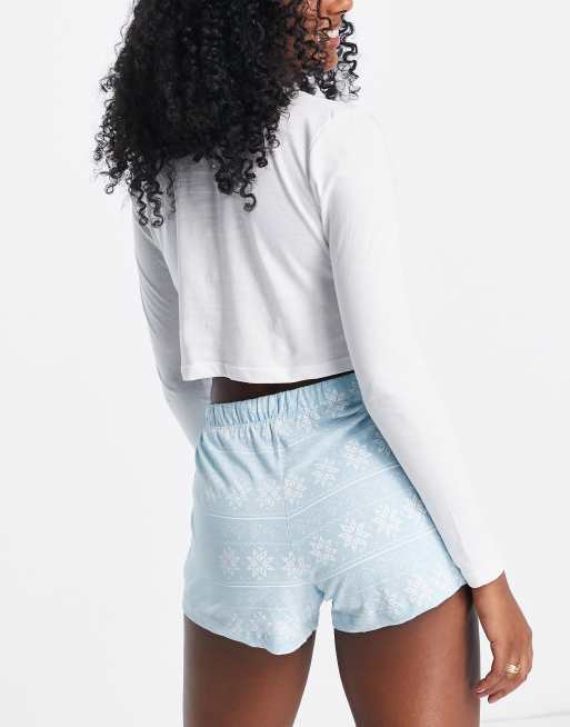 Pijama corto con estampado "Happy Holidays" de Navidad de Brave Soul, 2 de 4