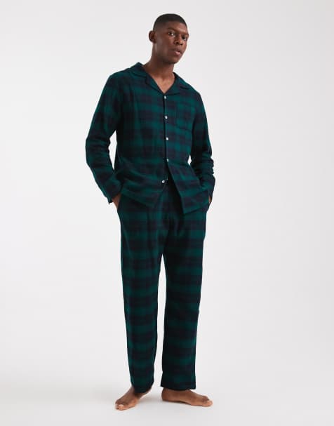 Pijama verde oscuro a cuadros de New Look - view 1