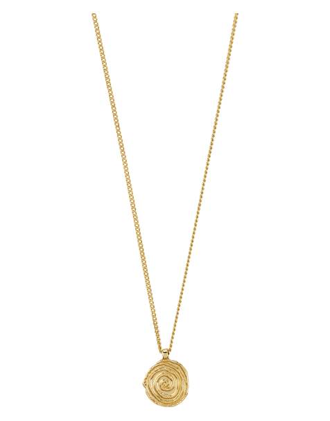 Pilgrim Air coin necklace in gold plated - view 1