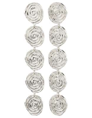 Pilgrim - Air - Versilberte Ohrringe